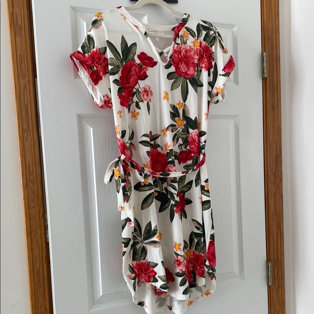 Bobbie Brooks Red and Green Wrap Sundress